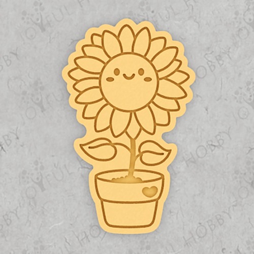 쿠키커터 - 꽃 화분 쿠키커터 FPT028 / 봄 꽃 쿠키틀 아이싱 모양틀 / 주문제작 3D쿠키커터