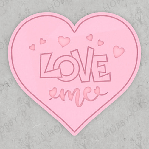 3D쿠키커터 하트 문구 Love me 러브미 하트 커터 E 틀 WVD010 / 발렌타인데이 화이트데이 / 사랑 / 쿠키틀 / 맞춤주문제작