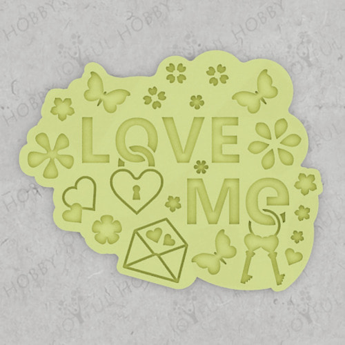 [3D쿠키커터] Love me 문구 (러브미) /발렌타인데이/화이트데이/사랑/하트/쿠키틀/쿠키스탬프/맞춤주문제작