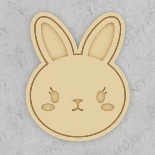 [3D쿠키커터] 귀여운 토끼 얼굴 CRA005  /모양틀/쿠키틀/쿠키스탬프/스텐실/아이싱/맞춤주문제작