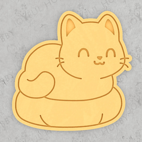 동물 쿠키커터 - 방석위에 고양이 CRA037  / 쿠키틀 / 모양틀 / 스탬프 / 아이싱 / 3D 쿠키커터 제작