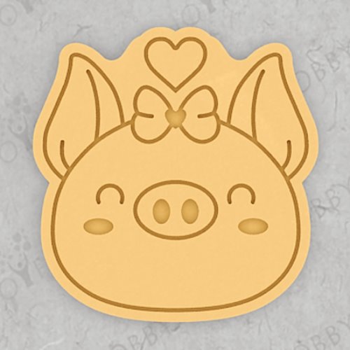 동물 쿠키커터 - 돼지 얼굴 CRA053 / 화이트데이 발렌타인데이 / 모양틀 / 쿠키틀 / 주문제작