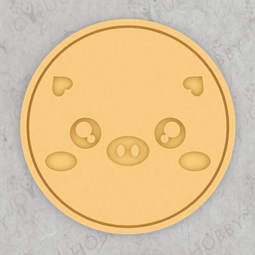 동물 쿠키커터 - 돼지 얼굴 원형 CRA050 / 모양틀 / 쿠키틀 / 스텐실 / 주문제작