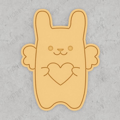 동물 쿠키커터 - 하트를 든 천사 토끼 CRA084 / 모양틀 / 쿠키틀 / 스탬프 / 맞춤주문제작