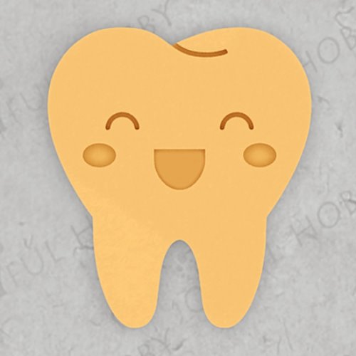 [이빨모양쿠키커터] 귀여운 치아(이빨) 모양 B (ETC002) /이빨모양쿠키틀/어금니모양/쿠키스탬프/스텐실/아이싱/맞춤주문제작/3D쿠키커터/쿠키만들기