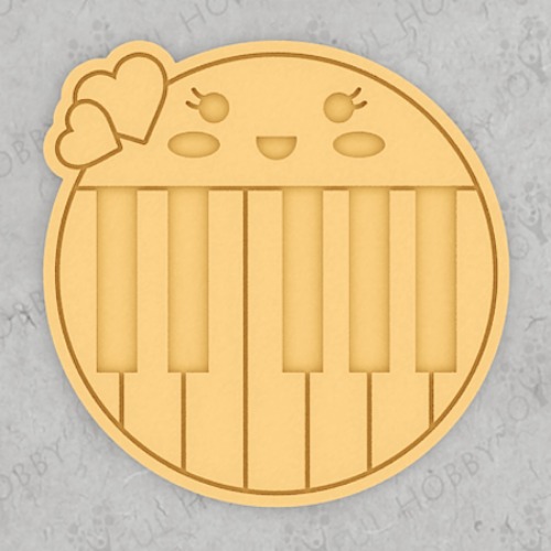 쿠키커터 음악 - 피아노 건반 원형 하트 MUS011 / 악기 / 쿠키틀 / 모양틀 / 맞춤주문제작