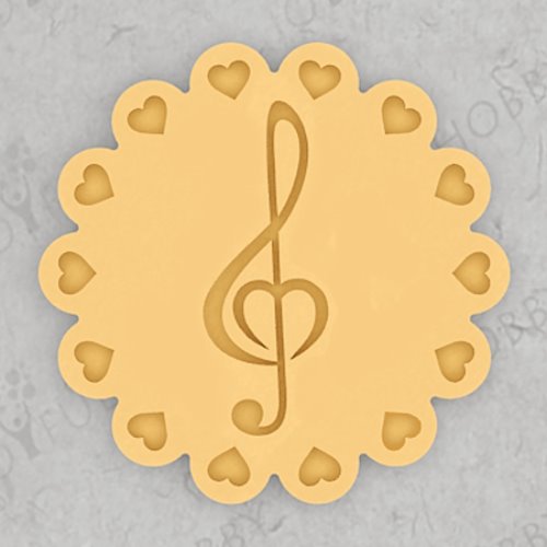 쿠키커터 음악 - 높은음자리표 하트 물결모양14 MUS026 / 음표 / 쿠키틀 / 모양틀 / 맞춤주문제작