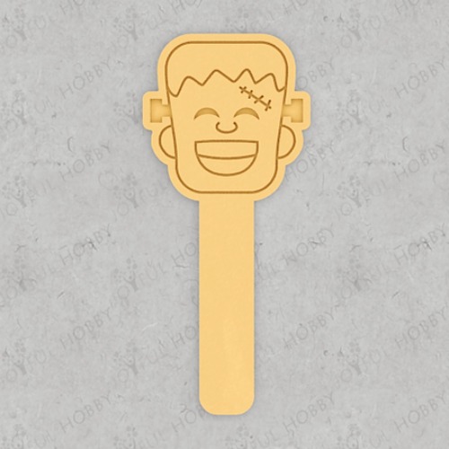 할로윈 쿠키커터 - 웃고있는 프랑켄 슈타인 얼굴 빼빼로 PET031 / 쿠키틀 / 모양틀 / 스탬프 / 맞춤주문제작 3D쿠키커터