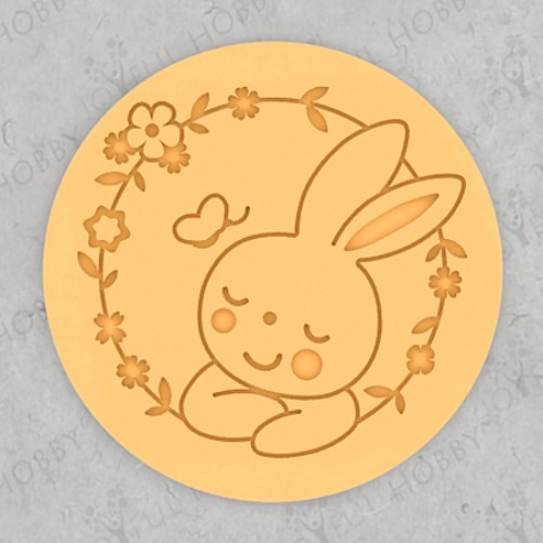귀여운 토끼 리스 CRA112 / 부활절 토끼 / 모양틀 / 쿠키틀 / 아이싱 / 맞춤제작 쿠키커터