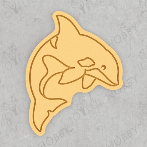 귀여운 범고래 A 쿠키커터 CRAF016 / 바다 물속 동물 / 모양틀 / 쿠키틀 / 아이싱 / 쿠키커터 제작