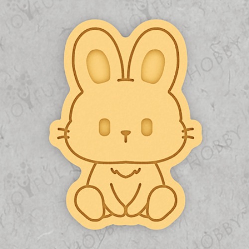 동물 쿠키커터 - 앉아있는 아기 토끼 CRA171 / 토끼띠해 쿠키틀 / 모양틀 / 아이싱 / 맞춤 제작 쿠키커터