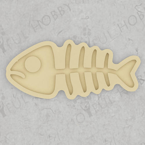 3D쿠키커터 - 물고기 뼈 CRAF001 / 모양틀 / 쿠키틀 / 쿠키스탬프 / 스텐실 / 아이싱 / 맞춤주문제작