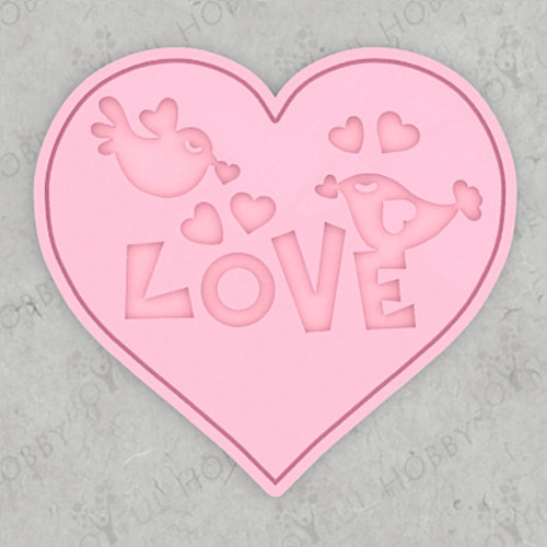 3D쿠키커터- 하트 문구 Love 러브 새 커플 하트 커터 E 틀 WVD011 / 발렌타인데이 화이트데이 / 사랑 / 쿠키틀 / 맞춤주문제작