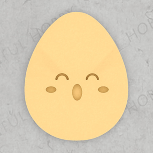 [3D쿠키커터 음식] 웃는 달걀 02, 계란 모양 CT (FDSC012) /부활절달걀/모양틀/쿠키틀/쿠키스탬프/스텐실/아이싱/맞춤주문제작