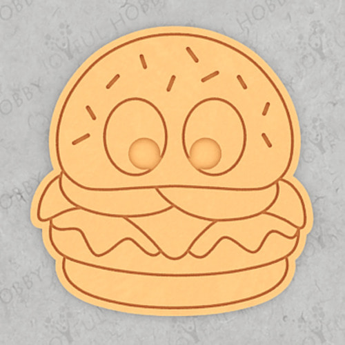 [3D쿠키커터 음식] 햄버거 모양 쿠키커터 (FDSC018) /캐릭터/모양틀/쿠키틀/쿠키스탬프/스텐실/아이싱/맞춤주문제작