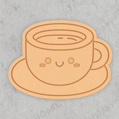 [3D쿠키커터 음식] 커피잔 캐릭터 쿠키커터 (FDSC021) /모양틀/쿠키틀/쿠키스탬프/스텐실/아이싱/맞춤주문제작