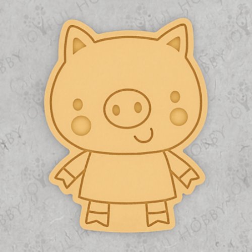 동물 쿠키커터 - 웃고 있는 돼지 친구 CRA065 / 모양틀 / 쿠키틀 / 맞춤주문제작