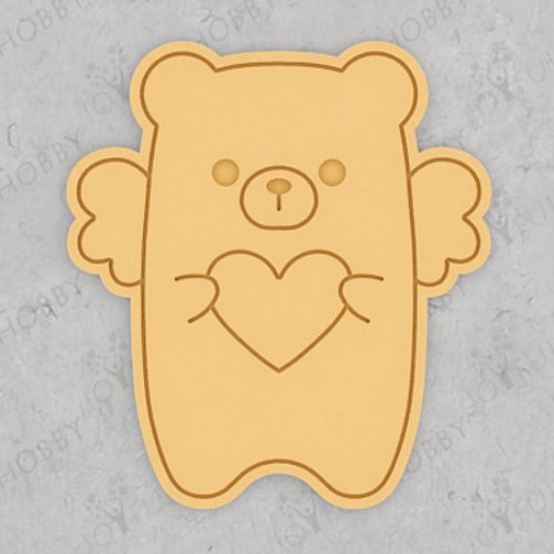 동물 쿠키커터 - 하트를 든 천사 곰 CRA083 / 모양틀 / 쿠키틀 / 스탬프 / 맞춤주문제작