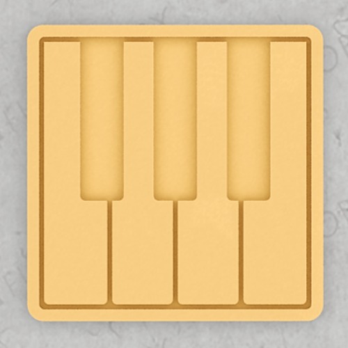 쿠키커터 음악 - 피아노 건반 MUS008 보급형 3단 / 악기 / 쿠키틀 / 모양틀 / 맞춤주문제작
