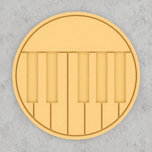 쿠키커터 음악 - 피아노 건반 원형 MUS009 / 악기 / 쿠키틀 / 모양틀 / 맞춤주문제작