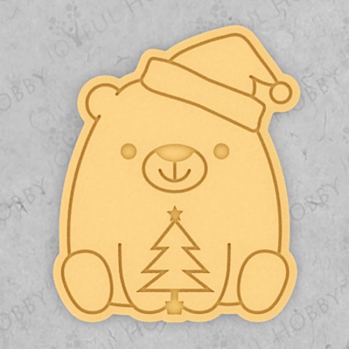 크리스마스 쿠키커터 - 산타모를 쓴 젤리 곰 CRA095 / 겨울 / 동물 모양틀 / 쿠키틀 / 맞춤주문제작