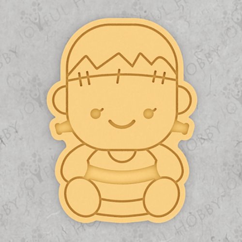 할로윈 쿠키커터 - 귀여운 아기 프랑켄 슈타인 HFA032 / 쿠키틀 / 모양틀 / 스탬프 / 맞춤주문제작 3D쿠키커터