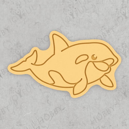 귀여운 범고래 B 쿠키커터 CRAF017 / 바다 물속 동물 / 모양틀 / 쿠키틀 / 아이싱 / 쿠키커터 제작