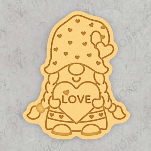 쿠키커터 - 하트 안은 귀여운 요정 CRH014  /화이트데이 발렌타인데이 사랑 / 쿠키틀 모양틀 아이싱 / 맞춤주문제작