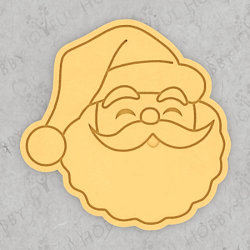 크리스마스 쿠키커터 - 산타 얼굴 02 XM078  / 쿠키틀 / 모양틀 /  주문제작쿠키커터