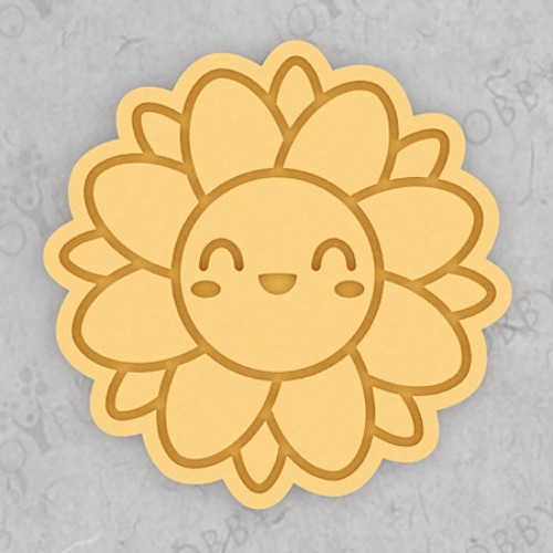 꽃송이 표정 쿠키커터 FPT025 / 봄 꽃 쿠키틀 모양틀 / 아이싱 / 주문제작 3D쿠키커터