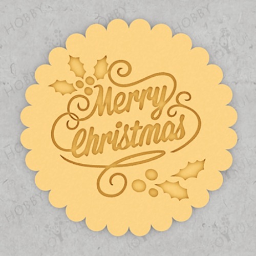 크리스마스 쿠키커터 - 메리 크리스마스 문구 XM117  / 쿠키틀 모양틀 아이싱 / 주문제작 쿠키커터